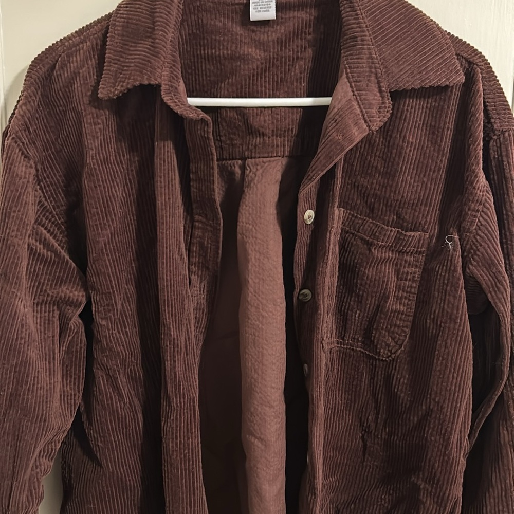 Chocolate Brown corduroy flannel